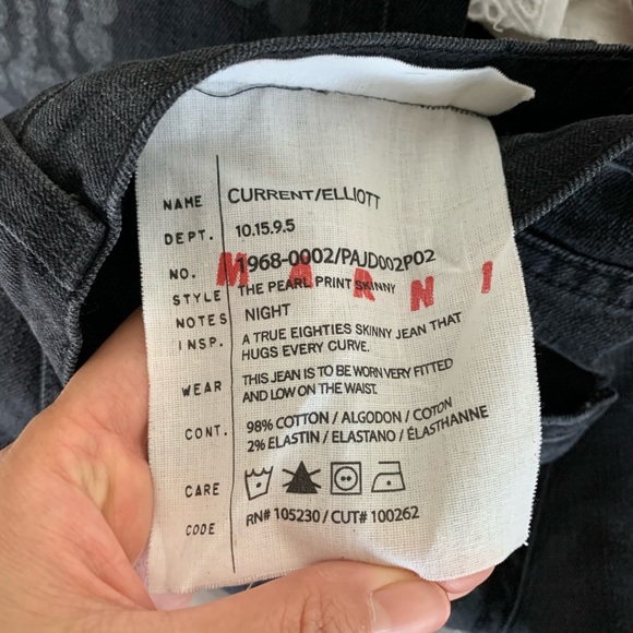 NWT Current Elliott x Marni Pearl print jeans 27 - Picture 6 of 6